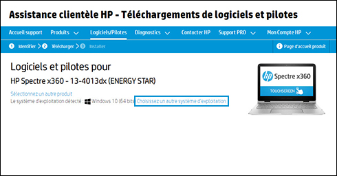 support hp francais
