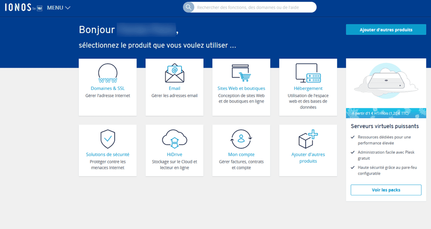 ionos hebergement wordpress