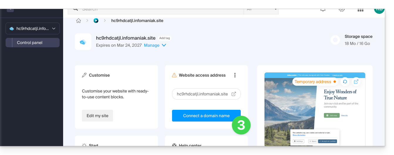 creation site internet nom de domaine