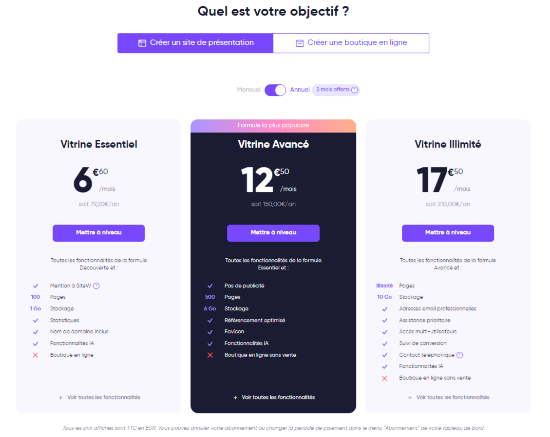 creer et heberger son site web
